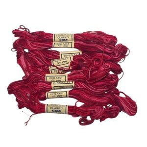 Vintage Clark’s Embroidery Floss Variegated Red Boilfast #190